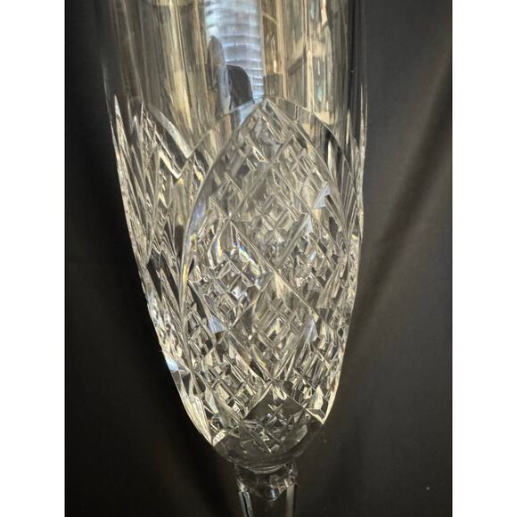 Tall Crystal Cut Glass Champagne Flute - Picture 5 of 10